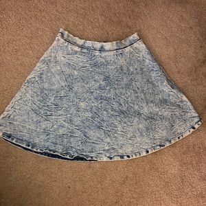 ACID WASH DENIM SKATER SKIRT